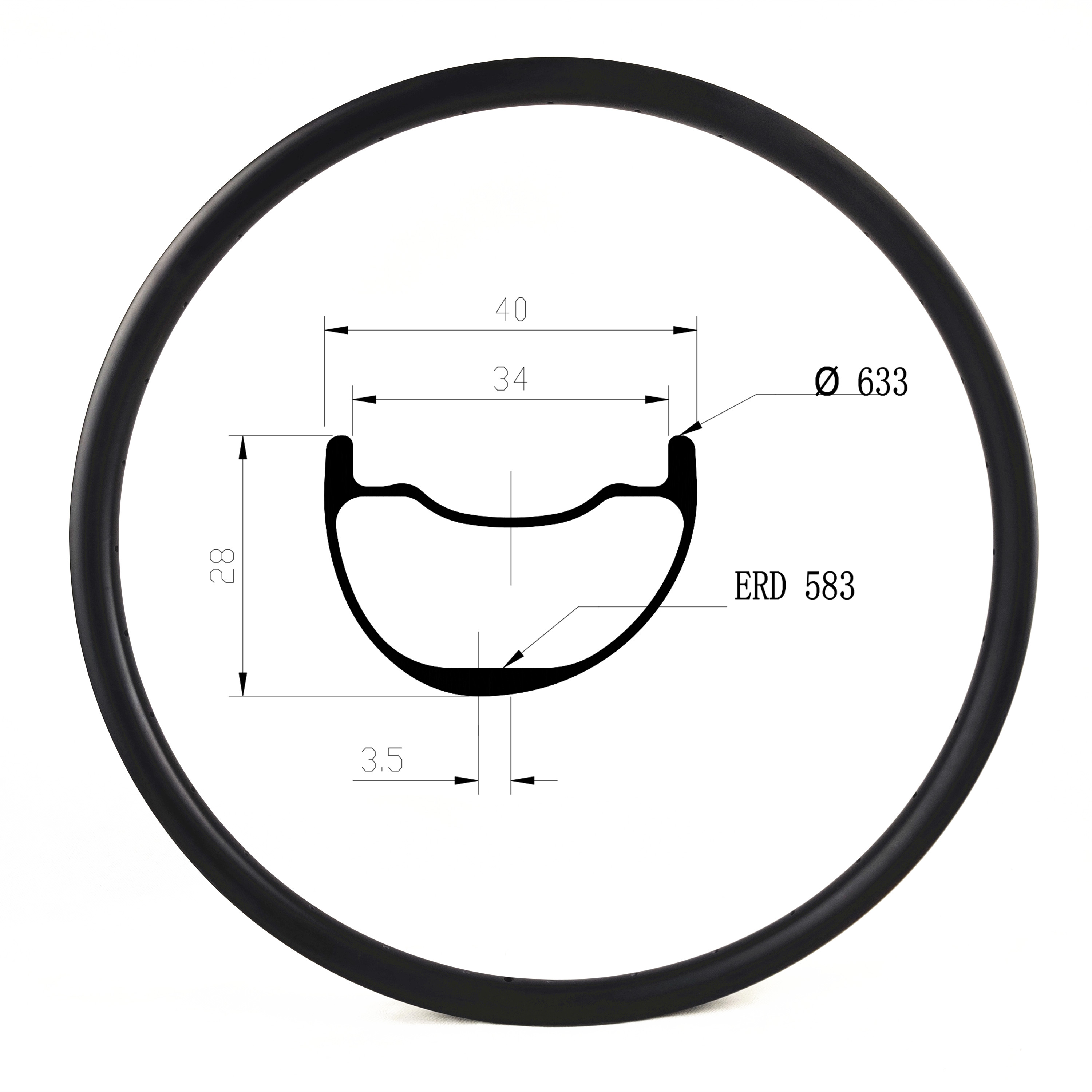 29 inch mountain bike carbon fiber wheel eccentric ring 29 inch AM standard 28mm high 40mm wide MS29T-04