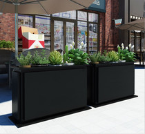  Wrought iron flower box Outdoor courtyard combination flower bed partition square flower trough commercial street rectangular fence flower rack customization