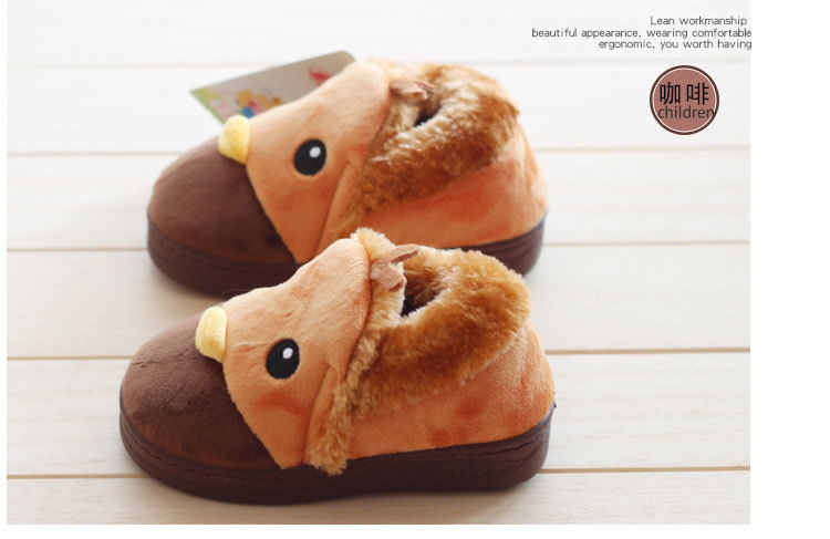 Pantoufles enfants en suède pour hiver - semelle caoutchouc - Ref 1014106 Image 15