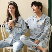 Bộ đồ đôi mùa thu cotton dài tay nữ thời trang mẫu đôi phù hợp với tình yêu Lu vợ chồng nam mùa thu nhà dịch vụ thủy triều