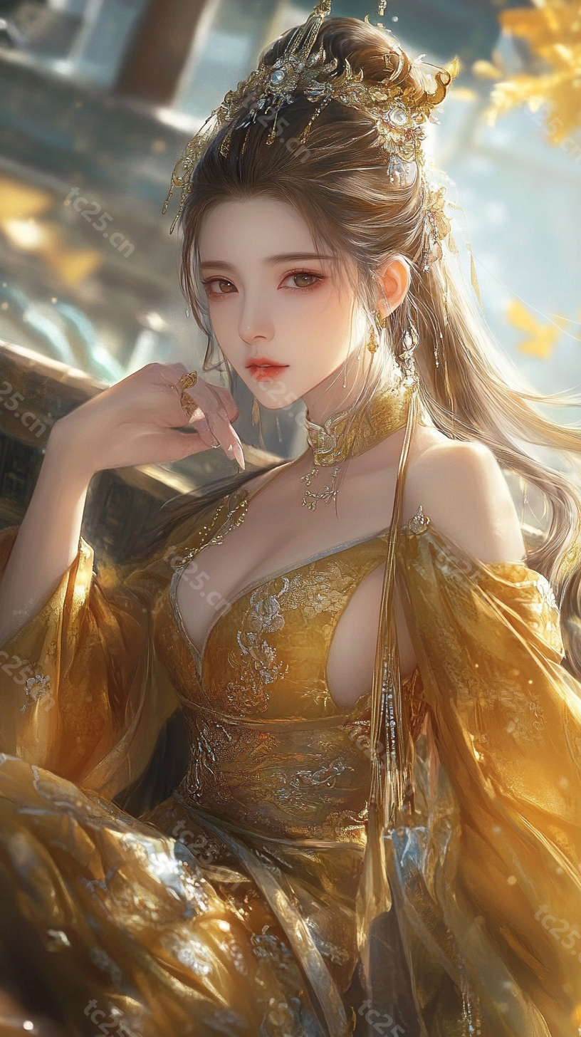 图片[4]-星海航船上金妆少女midjounney提示词、stable-diffusion-pormpt-天城私塾
