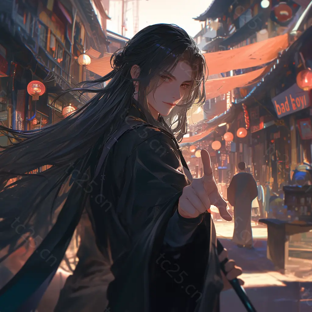图片[6]-古风市集的神秘刀客midjounney提示词、stable-diffusion-pormpt-天城私塾