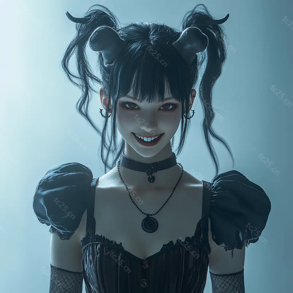 图片[3]-魔女绘卷恶魔女孩肖像midjounney提示词stable-diffusion-pormpt-天城私塾
