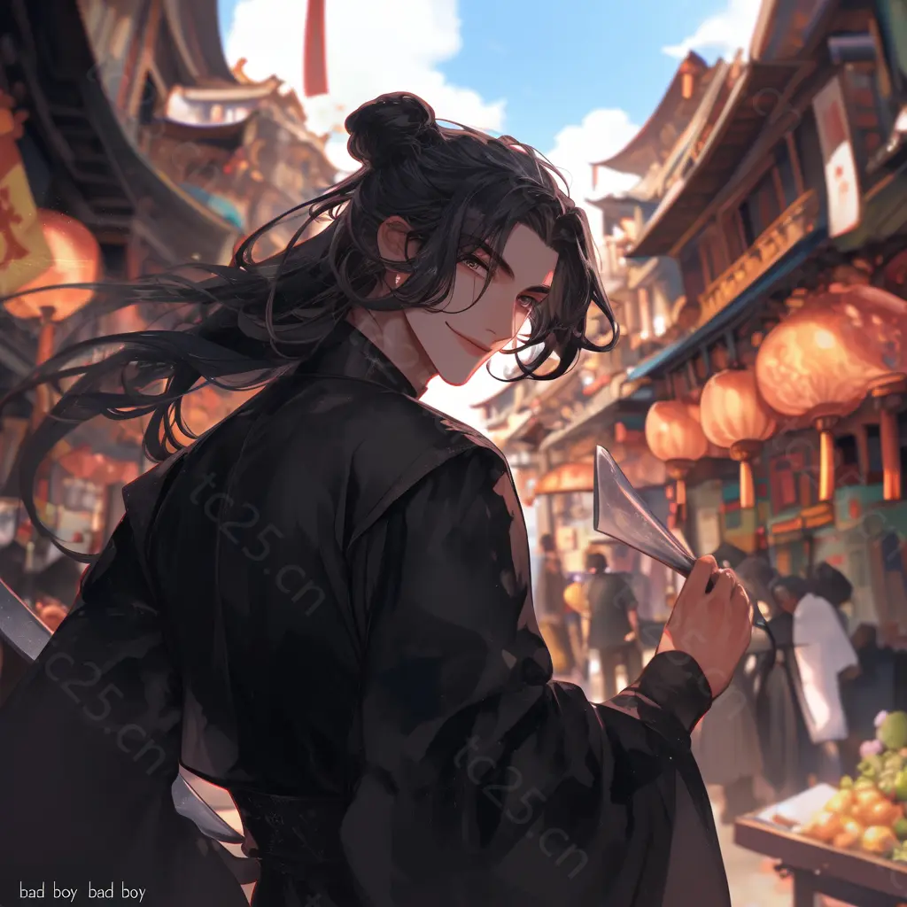图片[15]-古风市集的神秘刀客midjounney提示词、stable-diffusion-pormpt-天城私塾