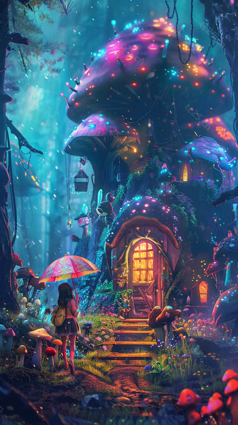图片[2]-幻境小屋森林奇妙仙屋midjounney提示词stable-diffusion-pormpt-天城私塾