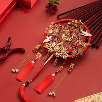 Chinese knot wedding Festive Fan Gift Box Dress Show and Bride Group Fan Finished Ancient Wind Palace Fan Diy Material Bag