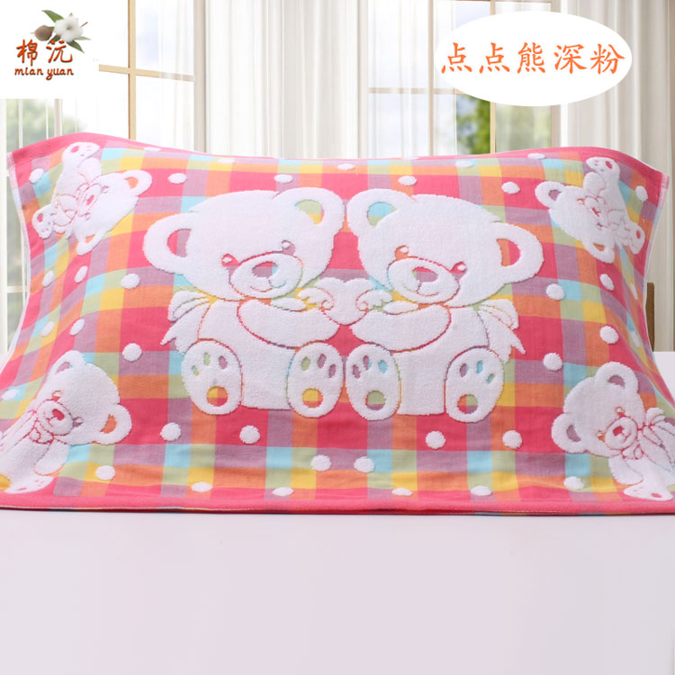 Miễn phí vận chuyển gạc dày gối cartoon gấu con bông của bao gồm một chú thỏ mềm thở - Khăn gối vỏ gối đẹp