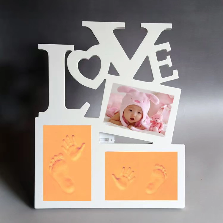 Creative tay-chân-ba mạng lưới các ảnh gỗ rắn dấu chân khung bé inkpad tay inkpad bé yêu gói quà lưu niệm bằng gỗ - Khung ảnh kỹ thuật số