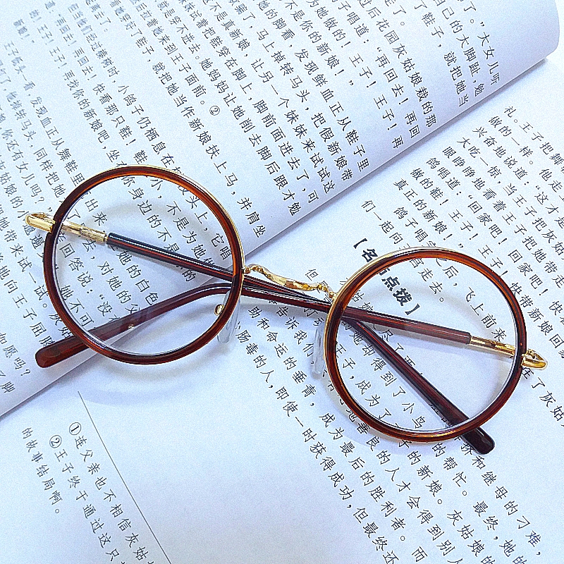 Hàn Quốc trẻ em kính râm gọng tròn gương phẳng bé trai bé gái công chúa dễ thương quạt nghệ thuật kính retro khung - Kính khung mắt kính gucci