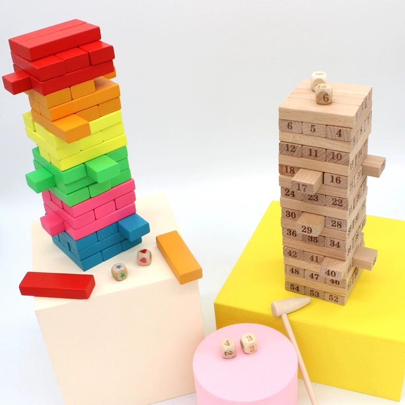 Những con số bằng gỗ xếp chồng lên nhau những khối xây dựng câu đố xếp hình trò chơi xếp hình trẻ em - Trò chơi cờ vua / máy tính để bàn cho trẻ em