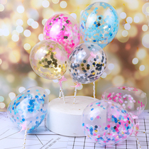 Cake Decoration Color Balloon Festival Dress Supplies Paper Scraps Transparent Round Ins Solid Sequins Baking Plugins