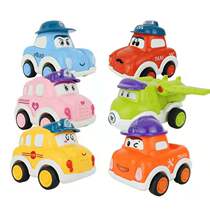 New Cake Decoration Cartoon Car Model Boy Girl Back Force Small Car Swing Piece Birthday Gift Little Car