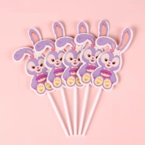 Cake Decoration Plug-in Rabbit Small Bear Illustrations Cartoon Inserts Birthday Baking Arrangement Dress Cake Decoration