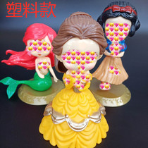 Crown Cake Decoration Pendulum Princess Series Staring at the Fortune Cat Children Birthday Baking Sweet Table Placement Plugin