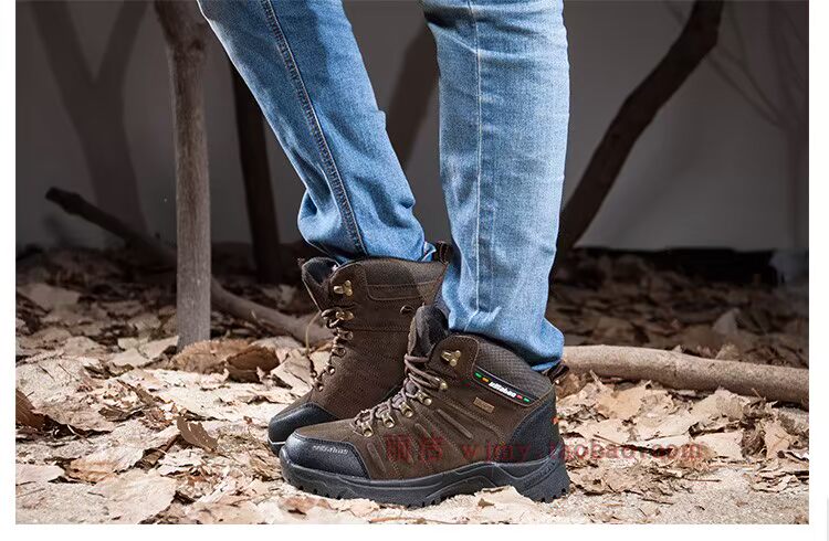 Yi Jiabao 6682 giày cotton nam giày tuyết cộng với mỡ chân rộng cỡ lớn ở Yijia một đôi giày cao gót chống trượt mùa thu và mùa đông giầy cao cổ nam