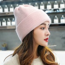 dong ji mao children Rabbit Warm crimping knitted hat autumn and winter Wild South Korea ear protection dui dui mao pure