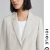 ICICLE Wo Womens 2019 Mùa xuân và mùa hè Mới đầy đủ vải lanh giản dị Blazer nữ AAAB219A02311A - Business Suit