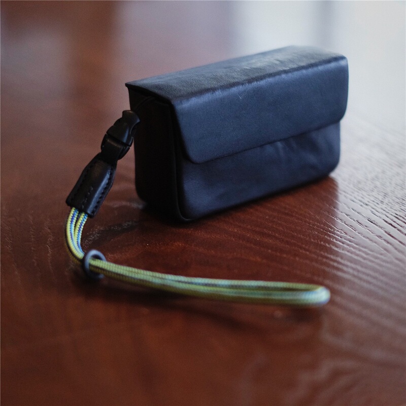 Cam-In Genuine Leather Camera Bag Clutch Storage Bag Suitable for Sony Black Card Ricoh Gr4/Gr3X Protective Leather Case