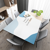 Leather tablecloth Waterproof and oil-proof wash-in and anti-hot simple modern household table mat table cloth white coffee table mat