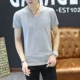 2018 mới đẹp trai quần áo ngắn nam áo thun ngắn tay 丅 桖 cotton mùa hè nửa tay nửa nam áo phông nam tay ngắn có cổ
