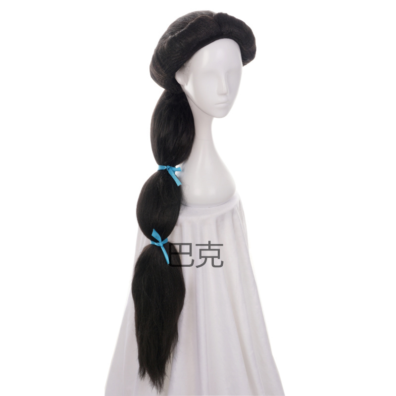 Disney [One Thousand and One Nights] Aladdin Princess Jasmine Cosplay Wig Fluffy Black Styling Wig