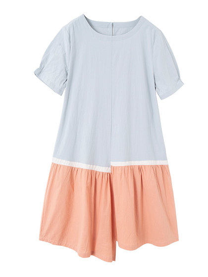 小乐往原创亲子装27课 夏季短袖纯棉文艺度假清新拍照母女连衣裙