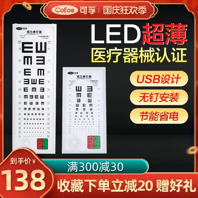 Logarithmic vision check table light box led ultra-thin International Standard children home cartoon kindergarten 5 M E test wall chart