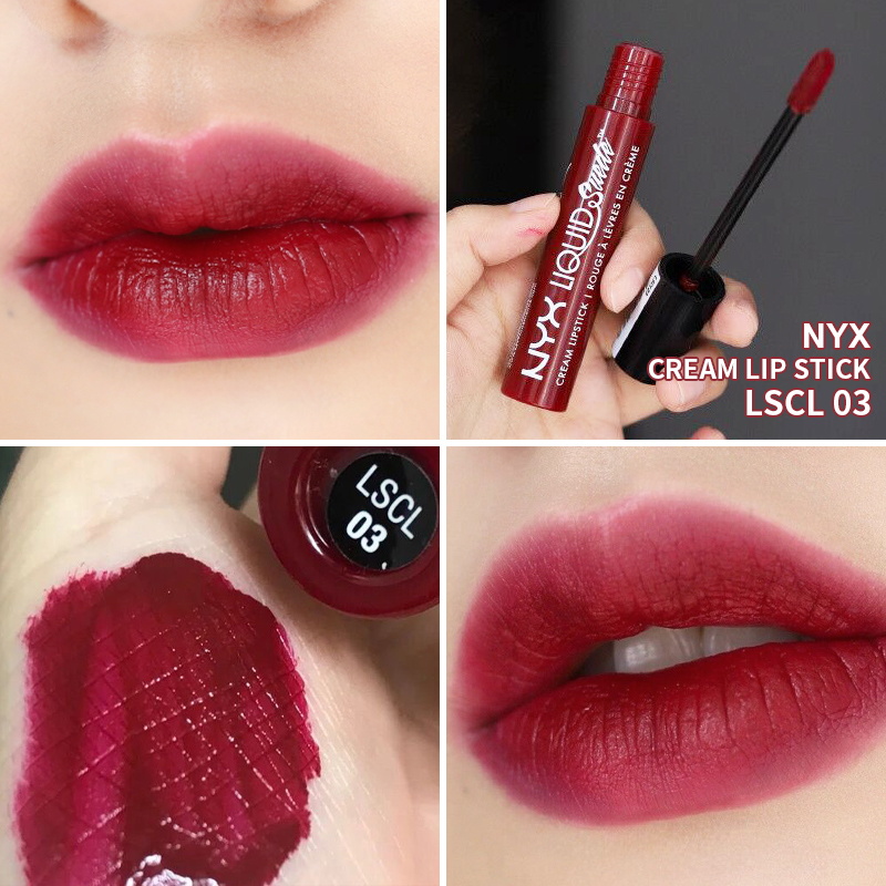 US NYX Liquid suede Velvet Matte Liquid Lip Glaze Fog Lipstick Positive Red Bean Sand