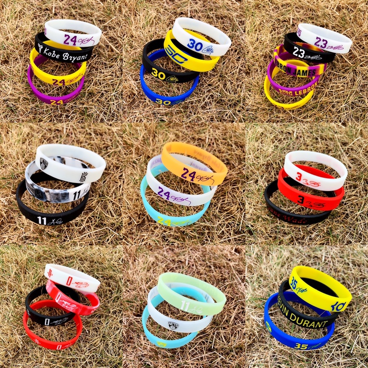 Kobe James Curry Harden Durant Irving Basketball Star Kids Sports Luminous Silicone Couple Band
