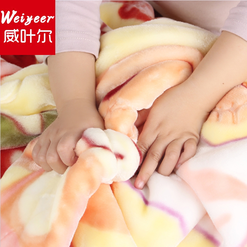 Children's cloud blanket Kindergarten baby baby blanket Child blanket Cart blanket Double layer thickened autumn and winter