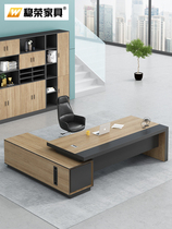 Large Bandae Minimalist Modern Office Owner Table President Desk Single Manager Desk Chair Portfolio Full Set