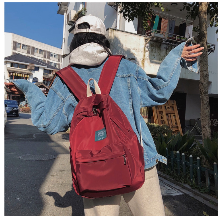 Ins bag nữ phiên bản Hàn Quốc của trường trung học ba lô trường đại học đơn giản và linh hoạt Sen cổ cảm giác cô gái ba lô - Ba lô balo nam đi làm