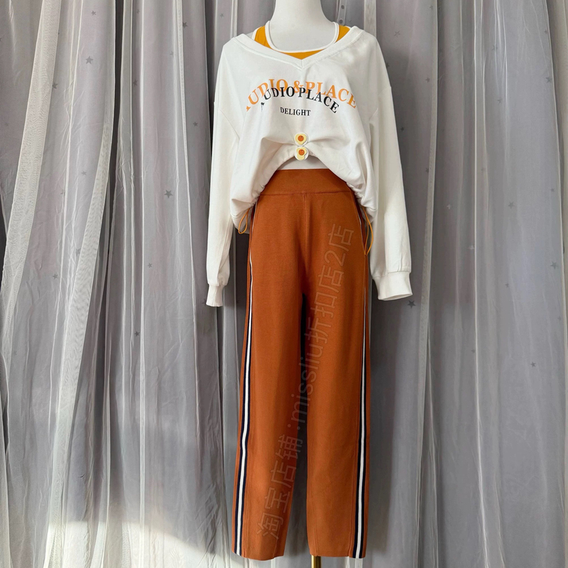 S Size m Size Pants [Pupu F] Clearance Spring Knit Jogging Pants Casual Pants
