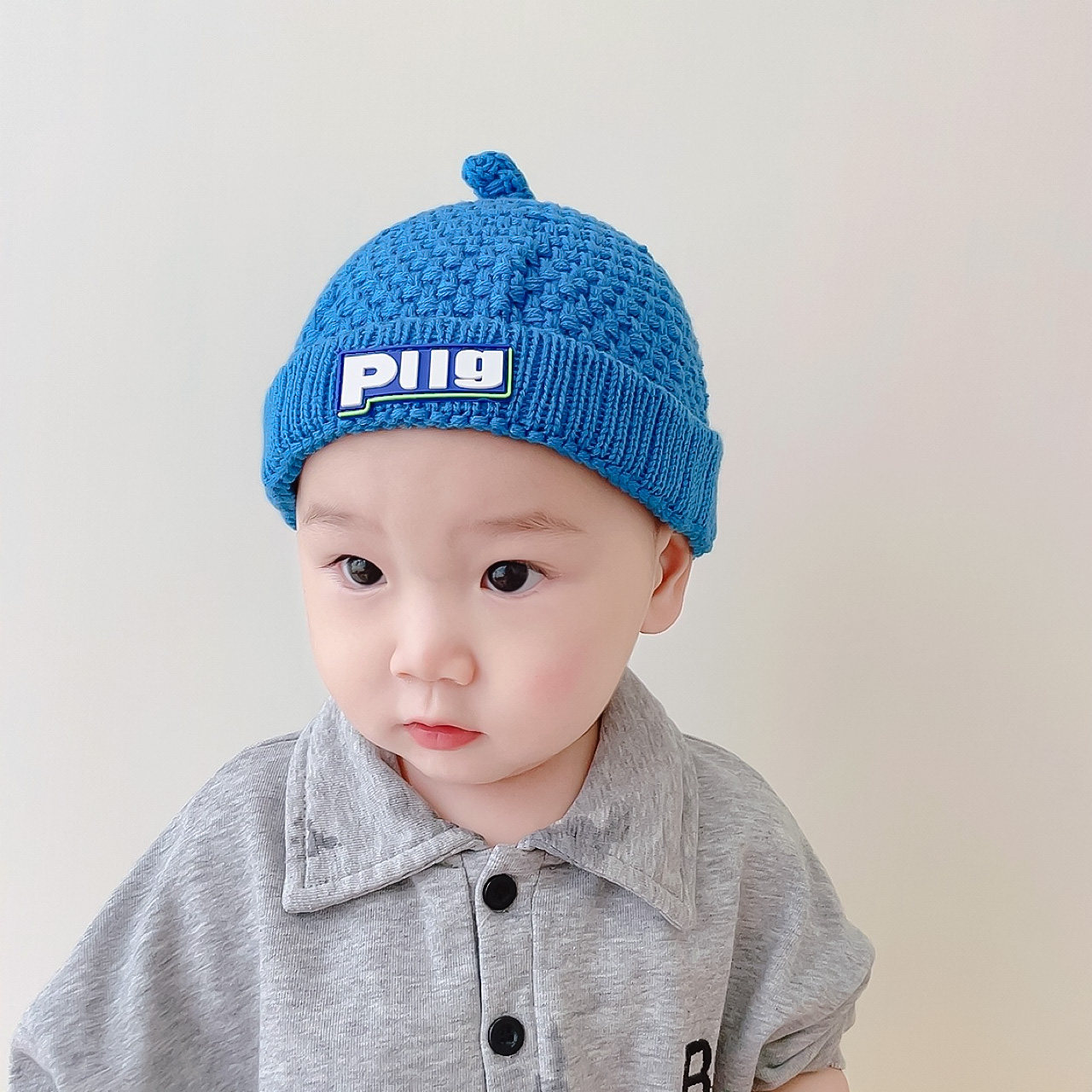 Baby hat autumn toddler pullover hat cute pacifier hat 3-8-15 months baby wool hat winter warm