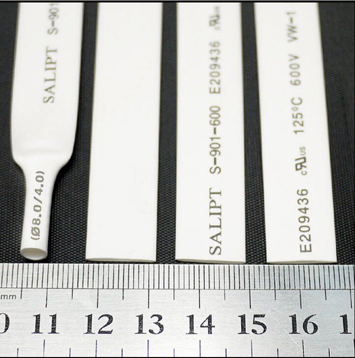 12mm white heat shrinkable tube diy horn line power cord signal line sleeve shrink tube audio accessories