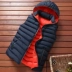 Mùa thu và mùa đông chất béo cực lớn kích thước nam xuống vest cộng với phân bón tăng nam mỏng xuống áo vest cotton cỡ lớn các kiểu áo ghi lê nam Áo vest cotton