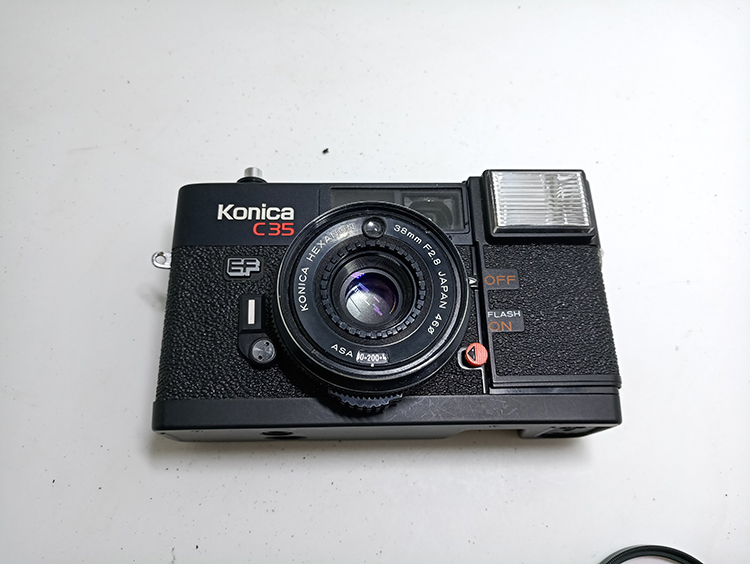 KONICA Konica C35EF 3D J AF MF phim phim cố định focus đánh lừa rangefinder camera (với mẫu