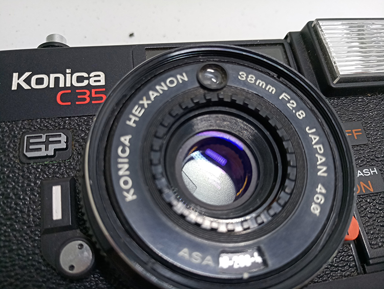 KONICA Konica C35EF 3D J AF MF phim phim cố định focus đánh lừa rangefinder camera (với mẫu