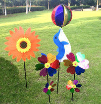 A variety of outdoor camping windmills sensual dolphin top ball Colorful wheel windmills flashing Christmas bunting garden decoration