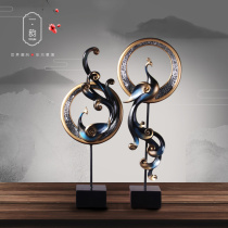 Primeyheart Fengsuos new Chinese style living room TV cabinet swing piece wedding gift light and luxurious decoration