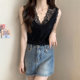 Large size fat MM lace beauty back camisole women's 2023 new summer French style top with design sense inside and outside