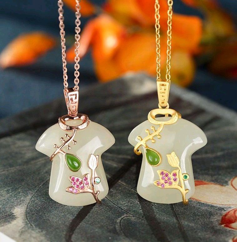 Jinyi Yushi Natural Hetian Jade Pendant Gold Inlaid Jade Flag Winning Original Necklace Every Exam Must Pass Sterling Silver Pendant