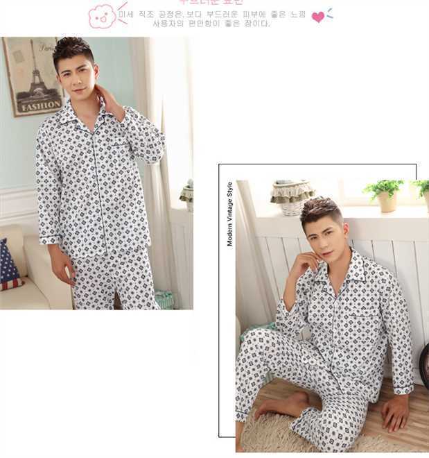 Đặc biệt cung cấp mùa đông đồ ngủ nam trung niên cotton mùa đông cha mùa thu và mùa đông trung niên phù hợp với dịch vụ nhà đồ bộ dài tay mặc nhà