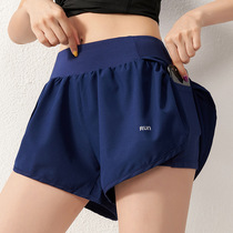 New fake two pieces anti-light high waist sports shorts women Spring Summer loose breathable quick-drying running fitness yoga