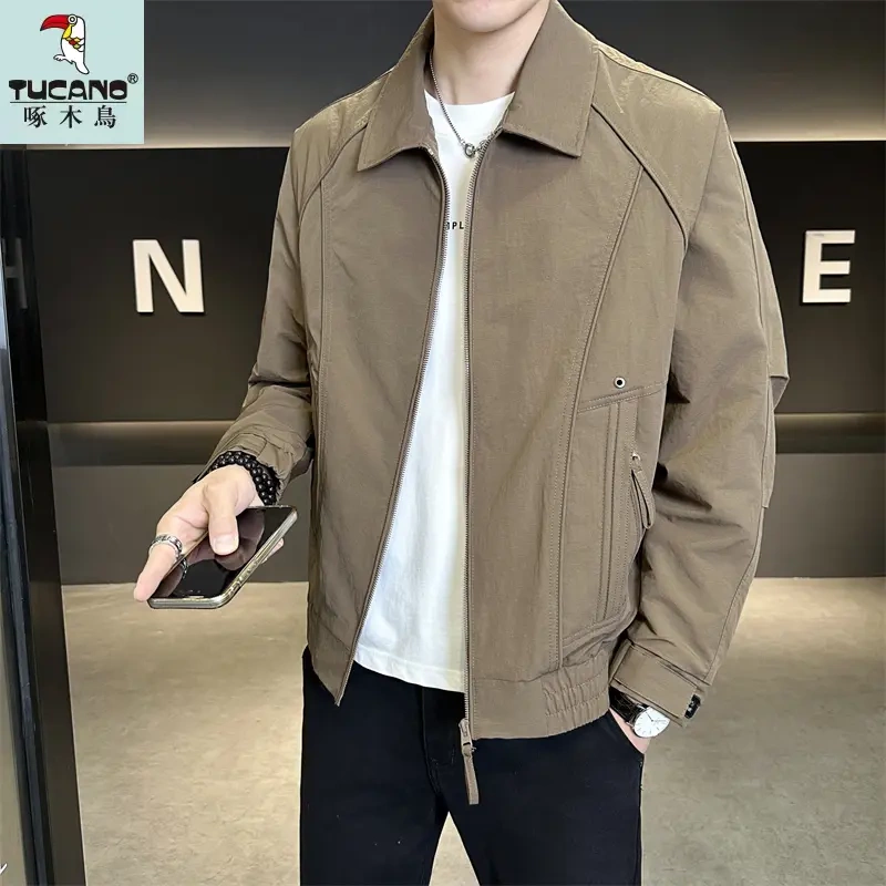 Tucano/Woodpecker 2026 Spring New Men's Turn-Down Collar Jacket Trendy Casual Stylish Versatile Top Coat