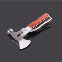 Multifunction hammer axe head small knife pliers tool combination for home outdoor field survival edc equipable with carry-on