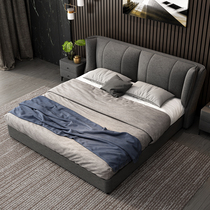 Nordic master bedroom 1 8 m cotton numb art double soft bed combined pole minimalist about modern 1 5 big wedding storage bed suit