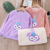 Girls jacket plus winter childrens clothing in big girl girl warm blouse childrens cartoon tops winter coat