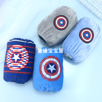 Spiderman childrens suede sleeves boy autumn and winter warm childrens baby sleeves cute anti-dirty boys sleeves