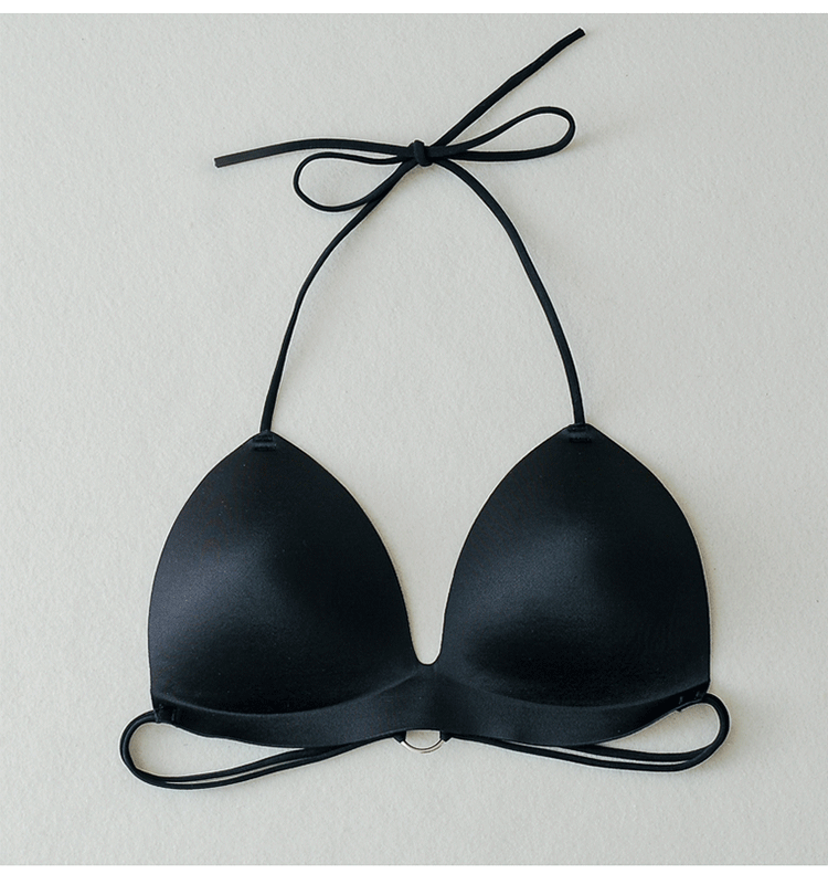 Người đẹp trở lại dây đeo vai mỏng không có vòng thép áo ngực liền mạch bikini ống hàng đầu quấn ngực chống ánh sáng dây đeo đồ lót áo cúp ngực